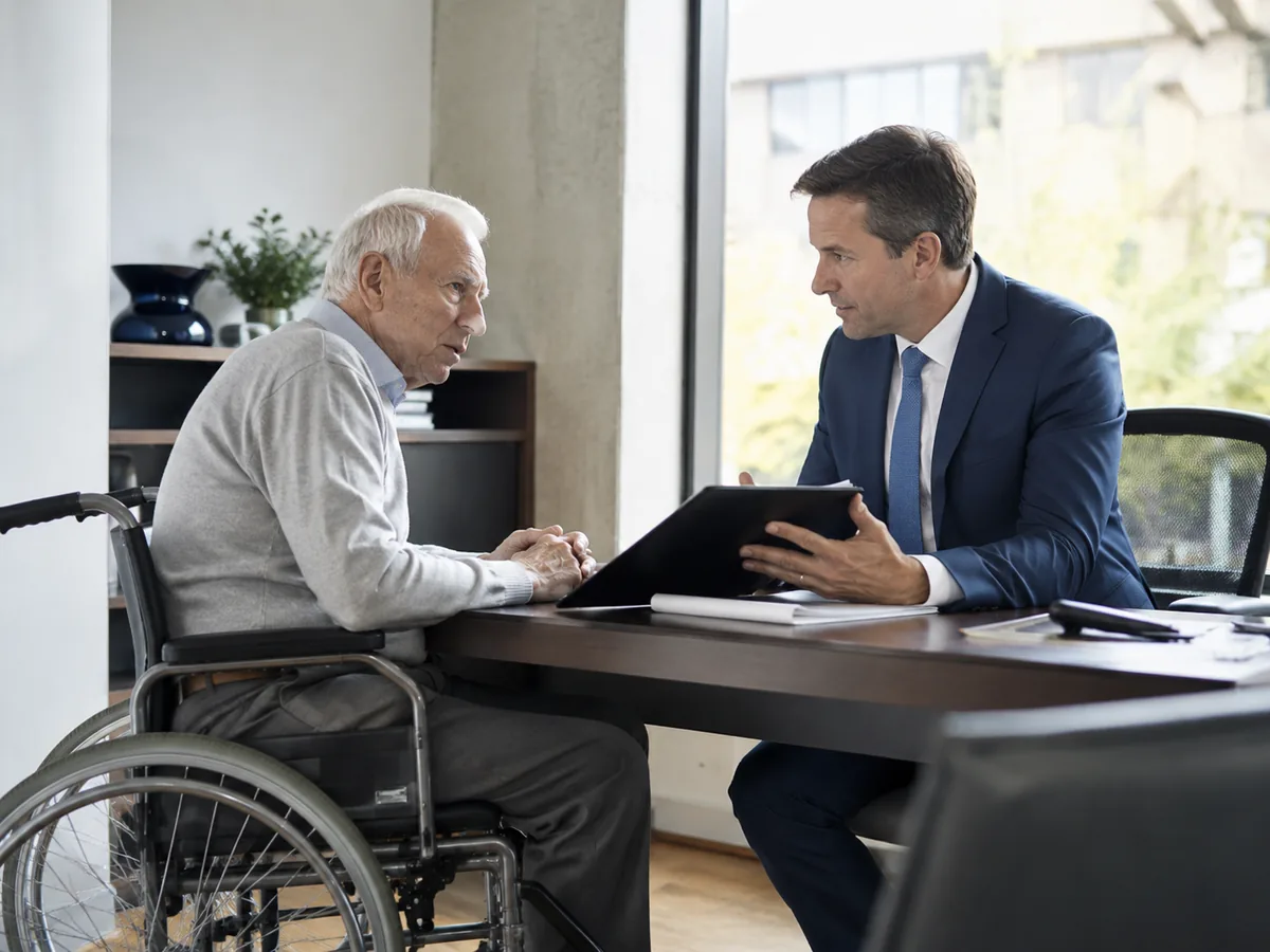 Elder law attorney meeting with an Oklahoma City, OK senior client